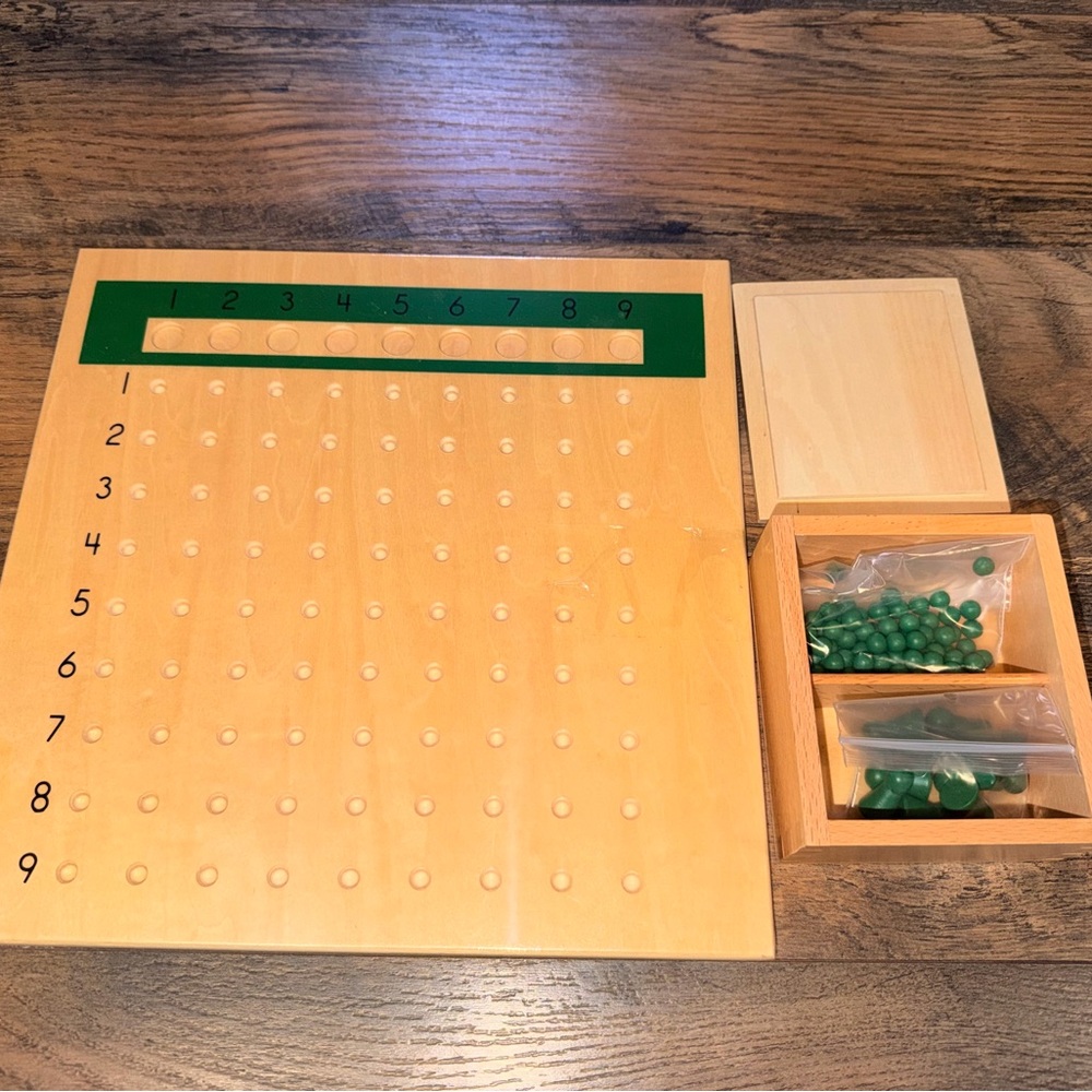 Wooden Montessori Division Bead Board